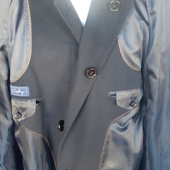 Coppley SZ 42 100% Cashmere Black Single Breasted Concealed Placket Overcoat - Picture 16 of 16